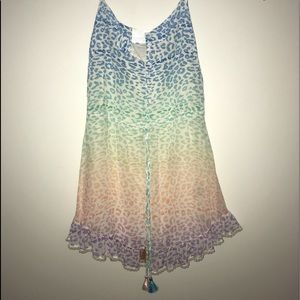 Athena Procopiou leopard rainbow mini dress